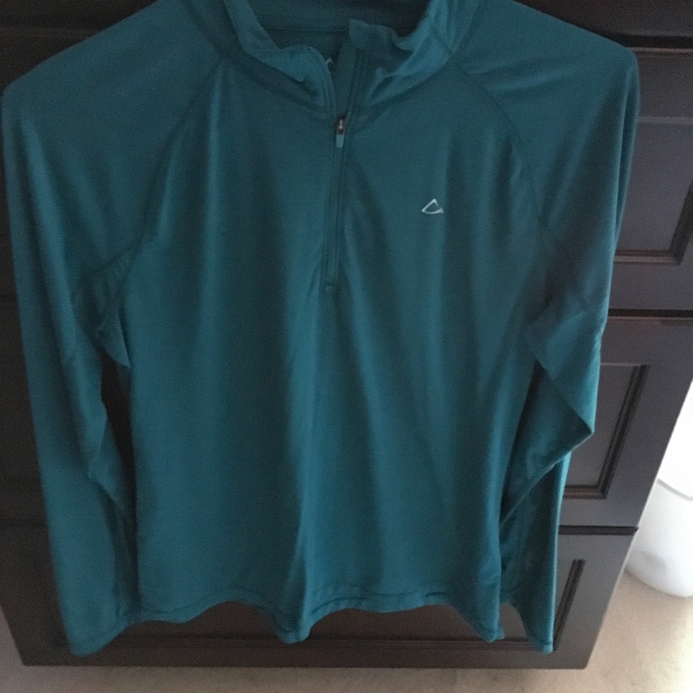 Teal exercise shirt